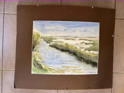 Aquarelle en Camargue - Jacques Boucomont