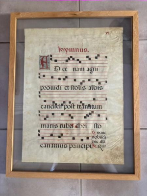 Hymnus - Manuscrit 18ème Grégorien double face
