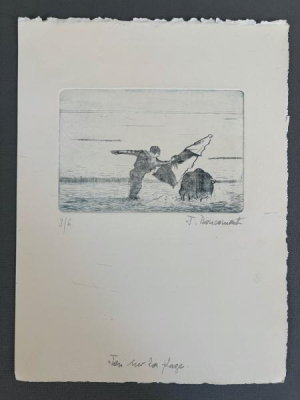 Jeu sur la plage - Jacques Boucomont