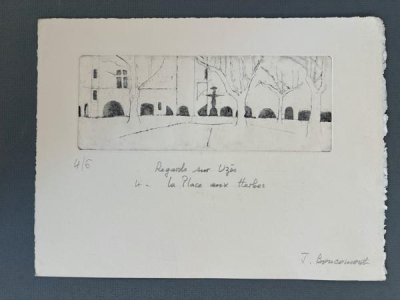 Regards sur Uzès - La place aux Herbes - Jacques Boucomont