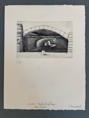 Uzès - Voutes de la place aux herbes - Jacques Boucomont